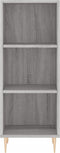 vidaXL - Dressoir - 34,5x32,5x90 - cm - bewerkt - hout - grijs - sonoma - eikenkleurig