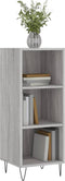 vidaXL - Dressoir - 34,5x32,5x90 - cm - bewerkt - hout - grijs - sonoma - eikenkleurig