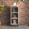 vidaXL - Dressoir - 34,5x32,5x90 - cm - bewerkt - hout - grijs - sonoma - eikenkleurig