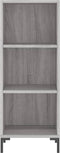 vidaXL - Dressoir - 34,5x32,5x90 - cm - bewerkt - hout - grijs - sonoma - eikenkleurig