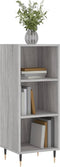vidaXL - Dressoir - 34,5x32,5x90 - cm - bewerkt - hout - grijs - sonoma - eikenkleurig