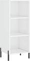 vidaXL - Dressoir - 34,5x32,5x90 - cm - bewerkt - hout - hoogglans - wit