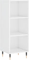 vidaXL - Dressoir - 34,5x32,5x90 - cm - bewerkt - hout - hoogglans - wit