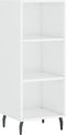 vidaXL - Dressoir - 34,5x32,5x90 - cm - bewerkt - hout - hoogglans - wit