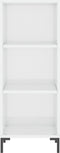 vidaXL - Dressoir - 34,5x32,5x90 - cm - bewerkt - hout - hoogglans - wit