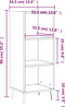 vidaXL - Dressoir - 34,5x32,5x90 - cm - bewerkt - hout - hoogglans - wit