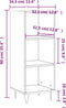 vidaXL - Dressoir - 34,5x32,5x90 - cm - bewerkt - hout - hoogglans - wit