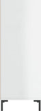vidaXL - Dressoir - 34,5x32,5x90 - cm - bewerkt - hout - hoogglans - wit