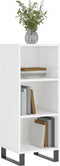vidaXL - Dressoir - 34,5x32,5x90 - cm - bewerkt - hout - hoogglans - wit