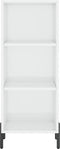 vidaXL - Dressoir - 34,5x32,5x90 - cm - bewerkt - hout - hoogglans - wit