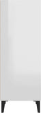 vidaXL - Dressoir - 34,5x32,5x90 - cm - bewerkt - hout - hoogglans - wit