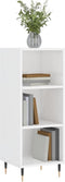 vidaXL - Dressoir - 34,5x32,5x90 - cm - bewerkt - hout - hoogglans - wit
