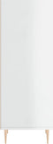 vidaXL - Dressoir - 34,5x32,5x90 - cm - bewerkt - hout - hoogglans - wit