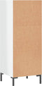 vidaXL - Dressoir - 34,5x32,5x90 - cm - bewerkt - hout - hoogglans - wit