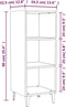 vidaXL - Dressoir - 34,5x32,5x90 - cm - bewerkt - hout - hoogglans - wit