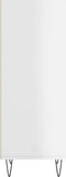 vidaXL - Dressoir - 34,5x32,5x90 - cm - bewerkt - hout - hoogglans - wit