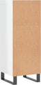 vidaXL - Dressoir - 34,5x32,5x90 - cm - bewerkt - hout - hoogglans - wit