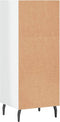 vidaXL - Dressoir - 34,5x32,5x90 - cm - bewerkt - hout - hoogglans - wit