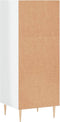 vidaXL - Dressoir - 34,5x32,5x90 - cm - bewerkt - hout - hoogglans - wit