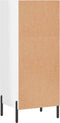 vidaXL - Dressoir - 34,5x32,5x90 - cm - bewerkt - hout - hoogglans - wit