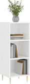 vidaXL - Dressoir - 34,5x32,5x90 - cm - bewerkt - hout - hoogglans - wit