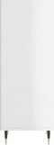 vidaXL - Dressoir - 34,5x32,5x90 - cm - bewerkt - hout - hoogglans - wit