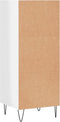 vidaXL - Dressoir - 34,5x32,5x90 - cm - bewerkt - hout - hoogglans - wit