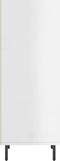 vidaXL - Dressoir - 34,5x32,5x90 - cm - bewerkt - hout - hoogglans - wit