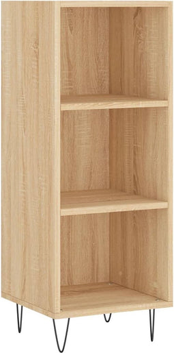 vidaXL - Dressoir - 34,5x32,5x90 - cm - bewerkt - hout - sonoma - eikenkleurig