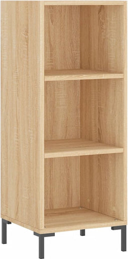 vidaXL - Dressoir - 34,5x32,5x90 - cm - bewerkt - hout - sonoma - eikenkleurig