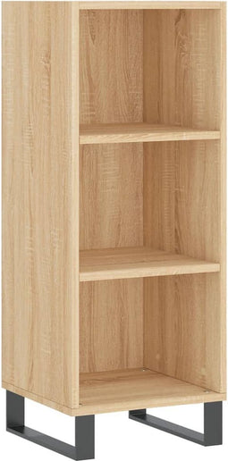 vidaXL - Dressoir - 34,5x32,5x90 - cm - bewerkt - hout - sonoma - eikenkleurig