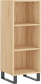 vidaXL - Dressoir - 34,5x32,5x90 - cm - bewerkt - hout - sonoma - eikenkleurig