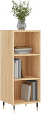vidaXL - Dressoir - 34,5x32,5x90 - cm - bewerkt - hout - sonoma - eikenkleurig