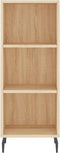 vidaXL - Dressoir - 34,5x32,5x90 - cm - bewerkt - hout - sonoma - eikenkleurig