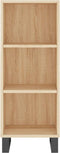vidaXL - Dressoir - 34,5x32,5x90 - cm - bewerkt - hout - sonoma - eikenkleurig