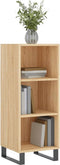 vidaXL - Dressoir - 34,5x32,5x90 - cm - bewerkt - hout - sonoma - eikenkleurig