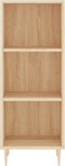 vidaXL - Dressoir - 34,5x32,5x90 - cm - bewerkt - hout - sonoma - eikenkleurig