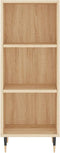 vidaXL - Dressoir - 34,5x32,5x90 - cm - bewerkt - hout - sonoma - eikenkleurig