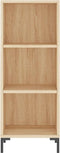 vidaXL - Dressoir - 34,5x32,5x90 - cm - bewerkt - hout - sonoma - eikenkleurig
