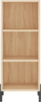 vidaXL - Dressoir - 34,5x32,5x90 - cm - bewerkt - hout - sonoma - eikenkleurig