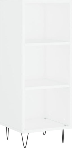 vidaXL - Dressoir - 34,5x32,5x90 - cm - bewerkt - hout - wit