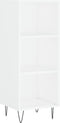 vidaXL - Dressoir - 34,5x32,5x90 - cm - bewerkt - hout - wit