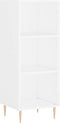 vidaXL - Dressoir - 34,5x32,5x90 - cm - bewerkt - hout - wit