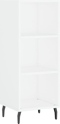 vidaXL - Dressoir - 34,5x32,5x90 - cm - bewerkt - hout - wit