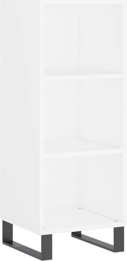 vidaXL - Dressoir - 34,5x32,5x90 - cm - bewerkt - hout - wit
