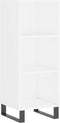 vidaXL - Dressoir - 34,5x32,5x90 - cm - bewerkt - hout - wit