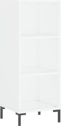 vidaXL - Dressoir - 34,5x32,5x90 - cm - bewerkt - hout - wit