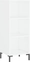 vidaXL - Dressoir - 34,5x32,5x90 - cm - bewerkt - hout - wit