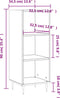 vidaXL - Dressoir - 34,5x32,5x90 - cm - bewerkt - hout - wit