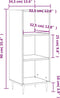 vidaXL - Dressoir - 34,5x32,5x90 - cm - bewerkt - hout - wit